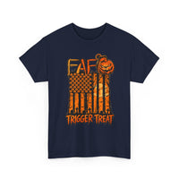 Load image into Gallery viewer, Halloween Flag T-Shirt — "Trigger Treat" Pumpkin Graphic Tee