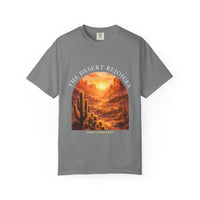 Load image into Gallery viewer, Desert Rejoices Faith T-Shirt — Living Lasting Light Inspirational Cactus Sunrise Comfort Colors® Graphic Tee