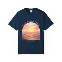 Load image into Gallery viewer, New Mercies Rise Sunrise Faith T-Shirt — Living Lasting Light Inspirational Graphic Comfort Colors® Tee