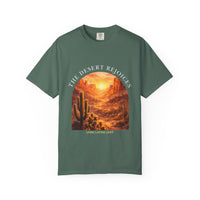 Load image into Gallery viewer, Desert Rejoices Faith T-Shirt — Living Lasting Light Inspirational Cactus Sunrise Comfort Colors® Graphic Tee