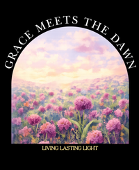 Load image into Gallery viewer, Grace Meets the Dawn Faith T-Shirt — Living Lasting Light Scenic Floral Sunrise Comfort Colors® Graphic Tee