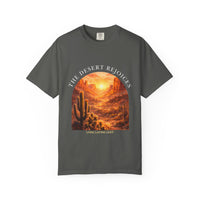 Load image into Gallery viewer, Desert Rejoices Faith T-Shirt — Living Lasting Light Inspirational Cactus Sunrise Comfort Colors® Graphic Tee